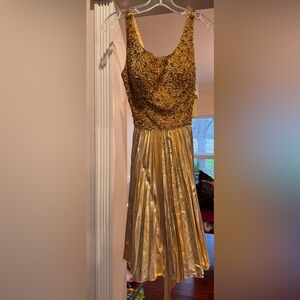 Jovani Gold Sequin Dress